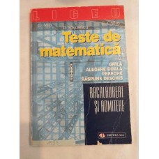 C. Nita   D. Savulescu   C. Chites - Teste de matematica - bacalaureat si admitere