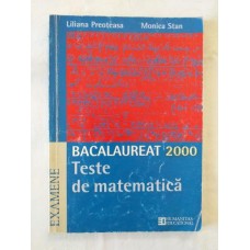 Bacalaureat 2000 - Teste de Matematica