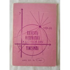 Revista Matematica a elevilor din Timisoara 1983 Nr 1