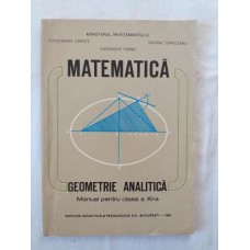 Matematica - manual pentru clasa a XI-a - Geometrie analitica - 1995